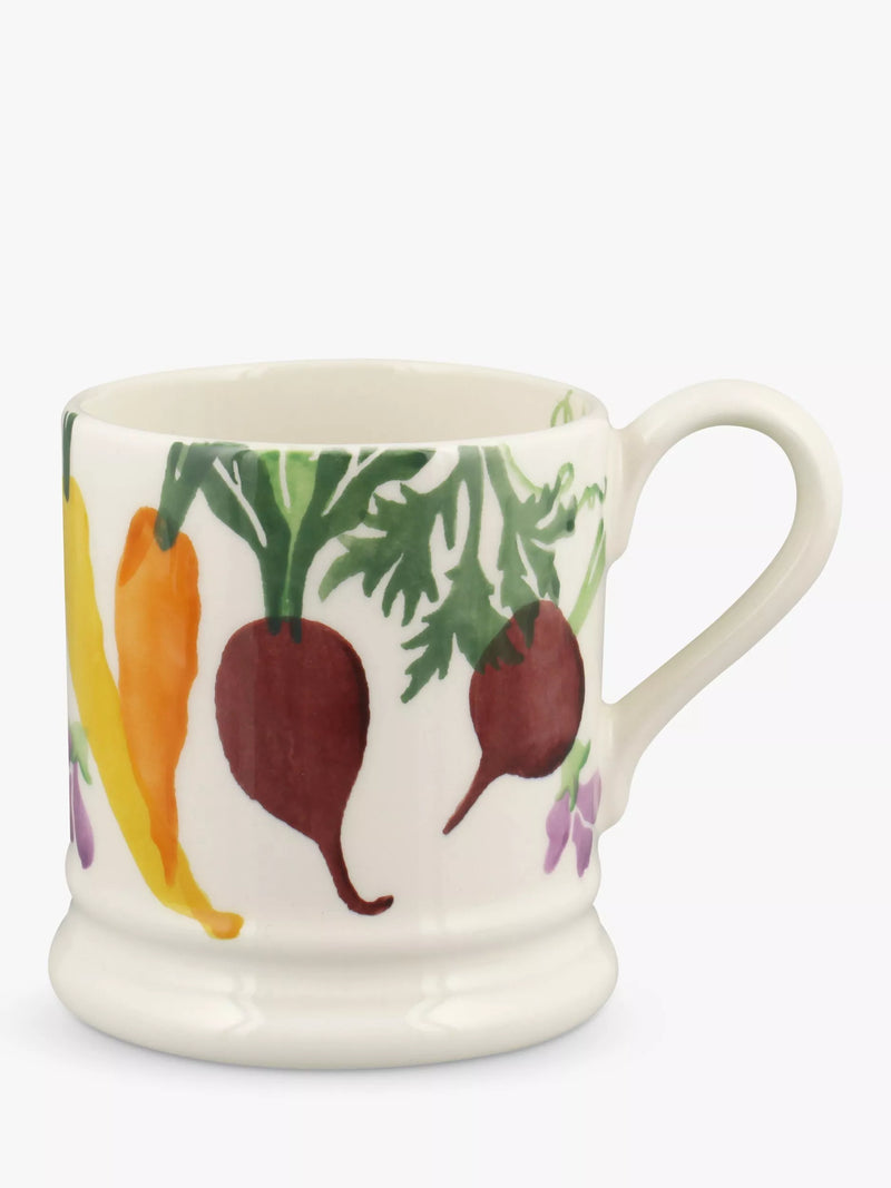 Emma Bridgewater Carrots & Beets Half Pint earthenware mug 300ml - British product