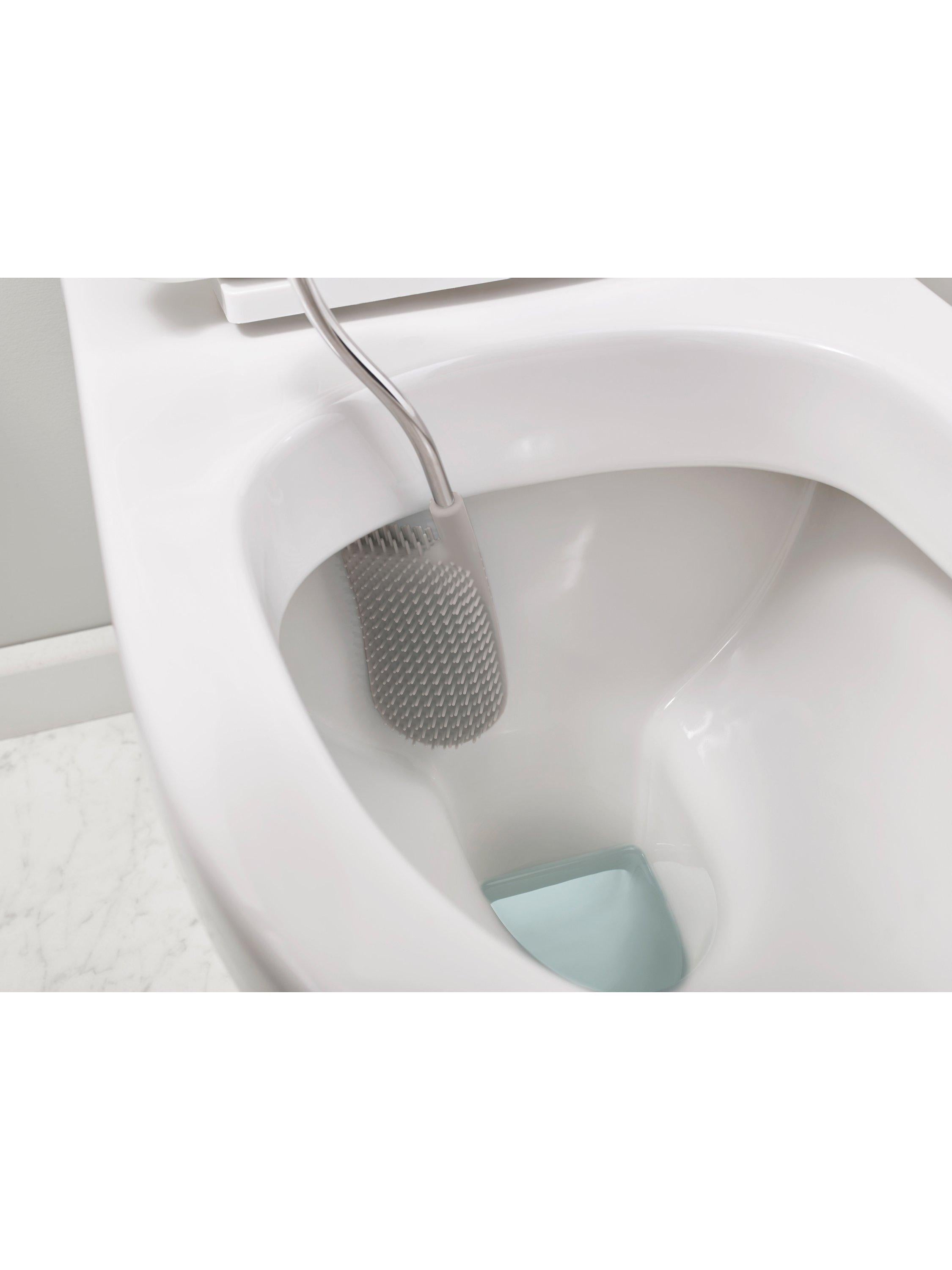 Joseph Joseph flexible toilet brush with storage caddy in grey, UK version