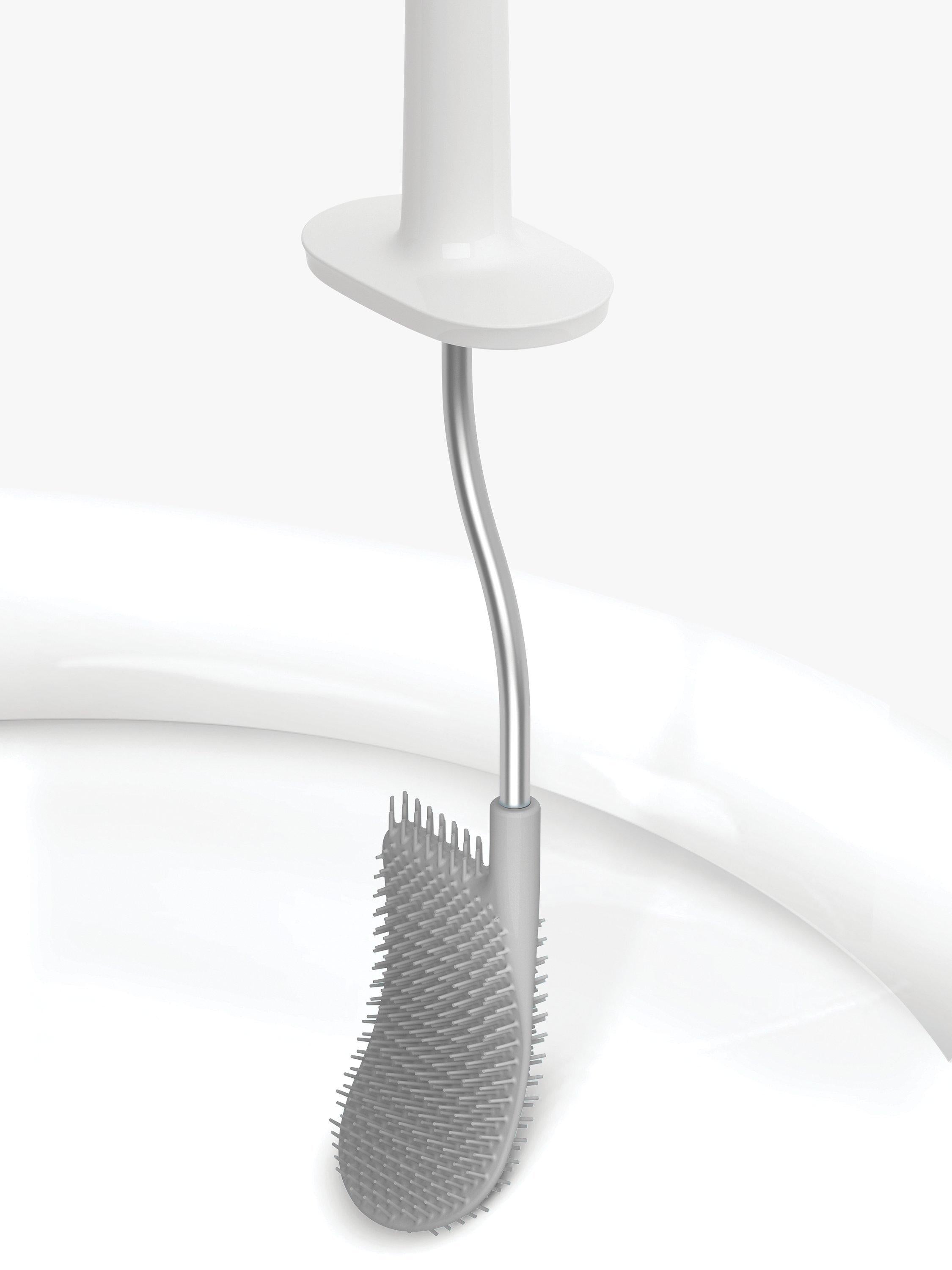 Joseph Joseph flexible toilet brush with storage caddy in grey, UK version