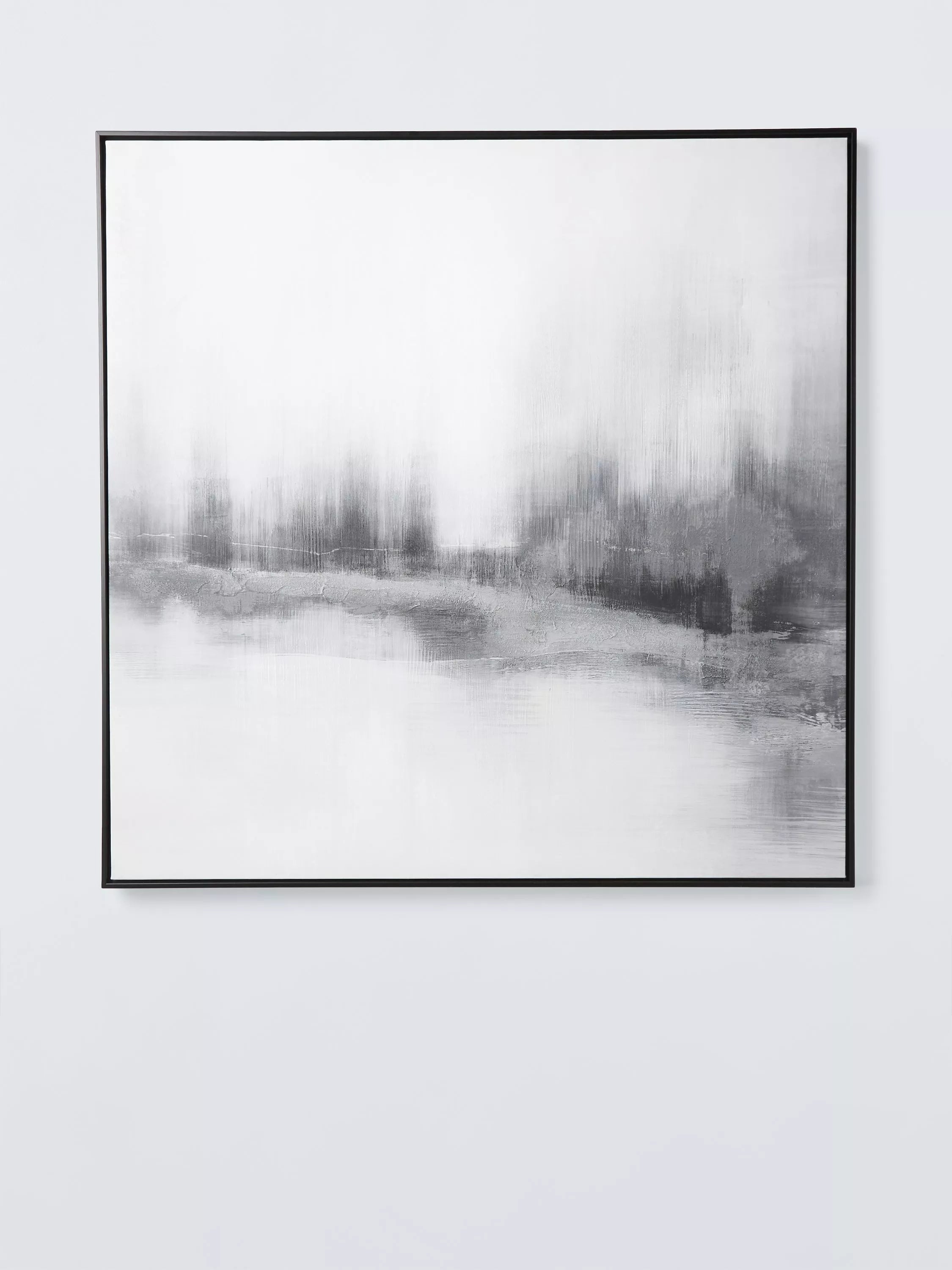John Lewis Winter's Dream White/Grey framed canvas print 100 x 100cm (British brand)