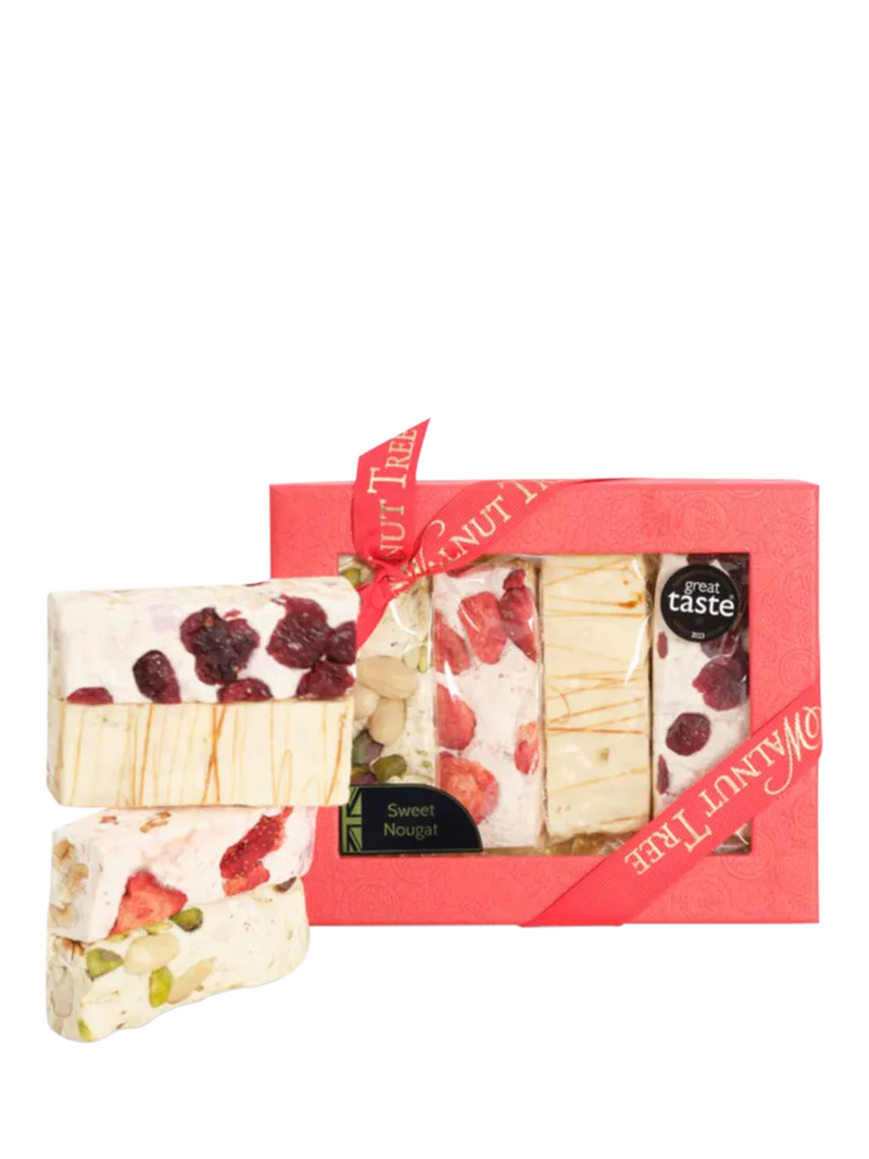 Walnut Tree assorted nougat bars with caramel and strawberry flavours 200g (British brand)