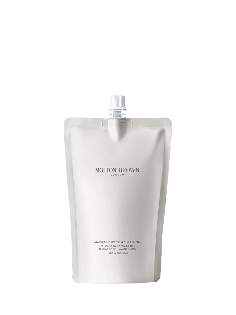 Molton Brown Coastal Cypress hand wash refill 400ml, imported from the UK