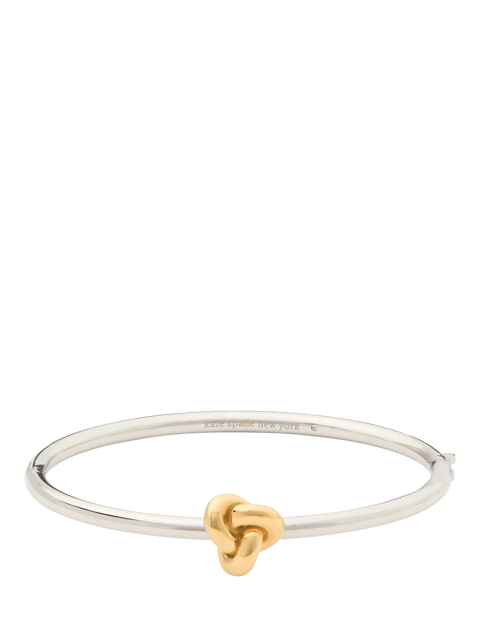 kate spade new york knot hinge bangle silver gold, UK version