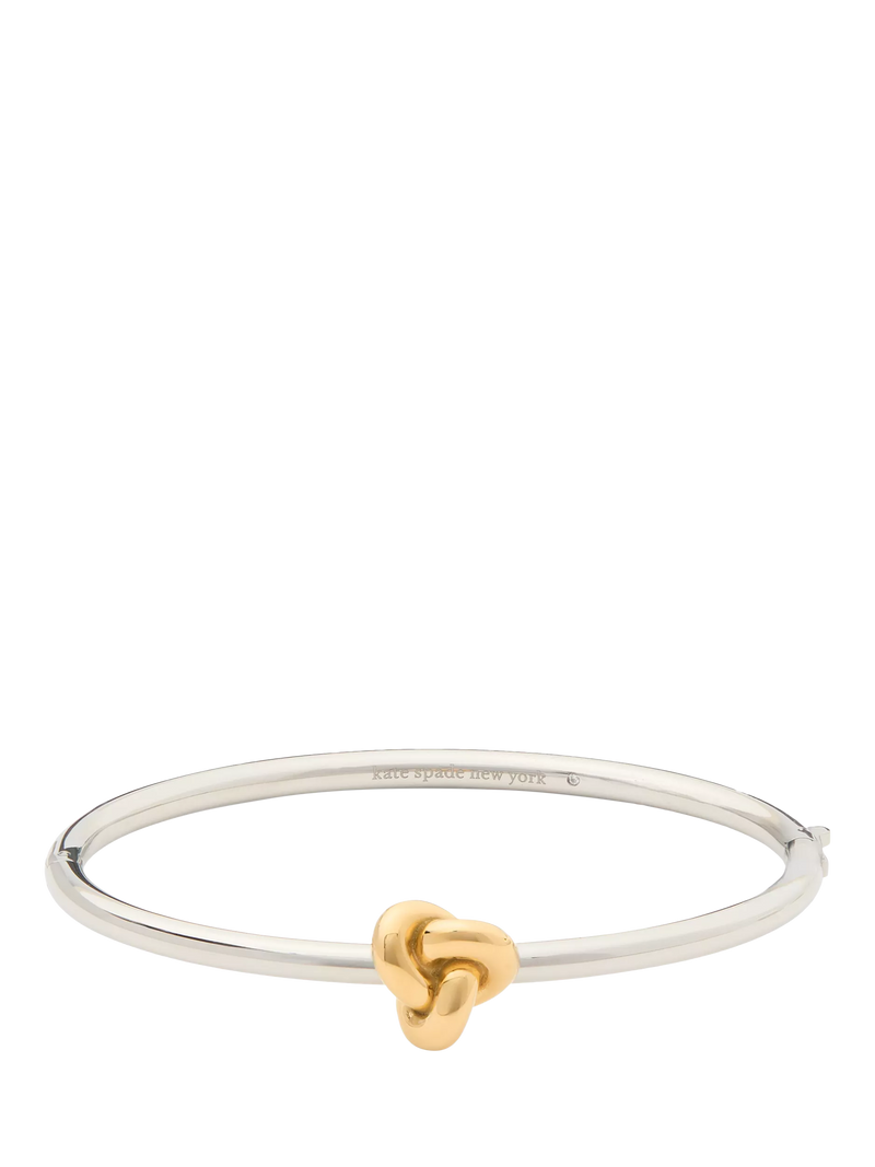 kate spade new york knot hinge bangle silver gold, UK version
