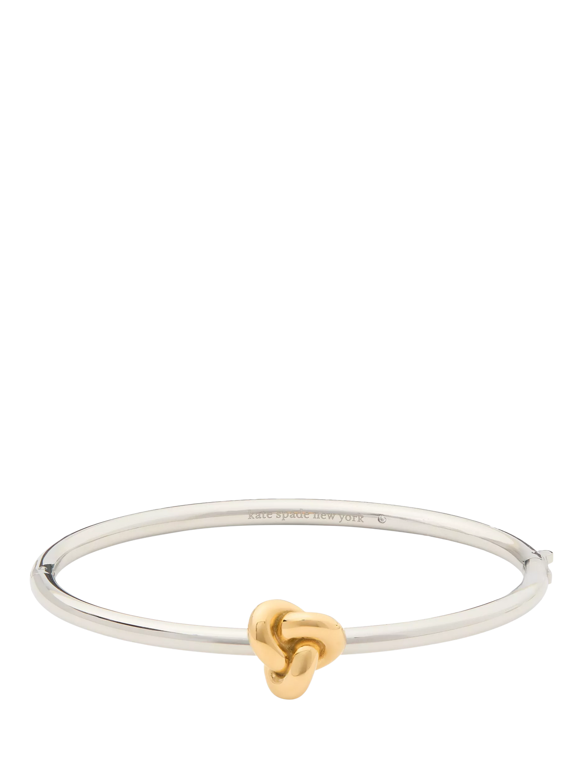kate spade new york knot hinge bangle silver gold, UK version