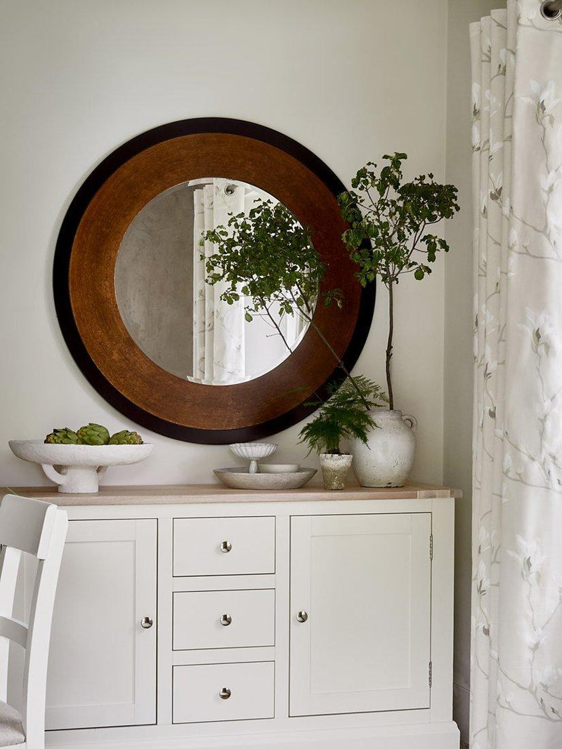 Laura Ashley round wall mirror bronze 110cm, UK version