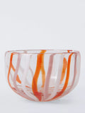John Lewis pink candy cane glass bowl 17.5cm, UK version
