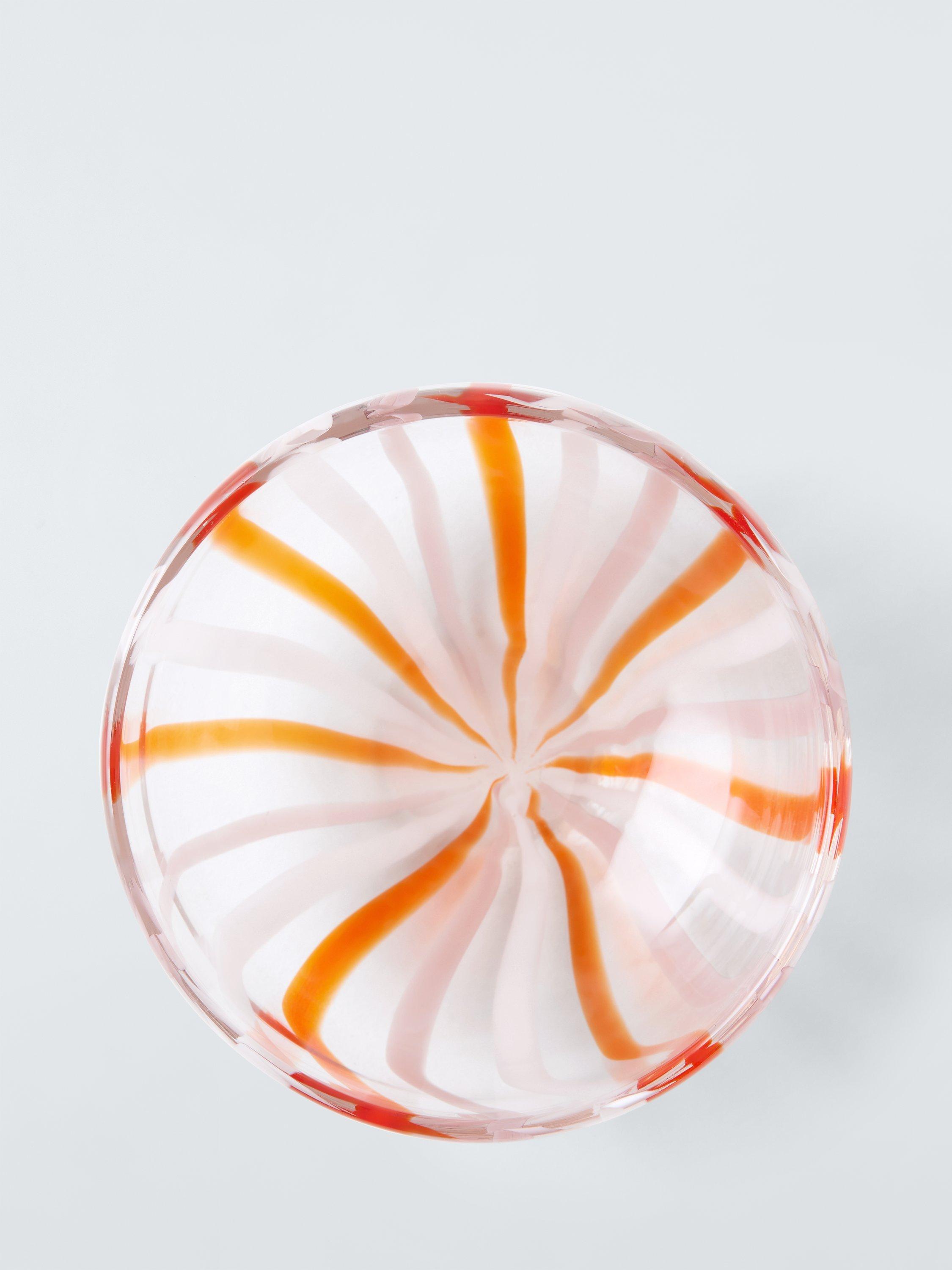 John Lewis pink candy cane glass bowl 17.5cm, UK version