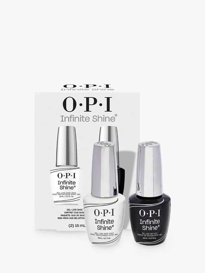 OPI gel-like base and top coat nail polish duo, 2 x 15ml, imported from the UK