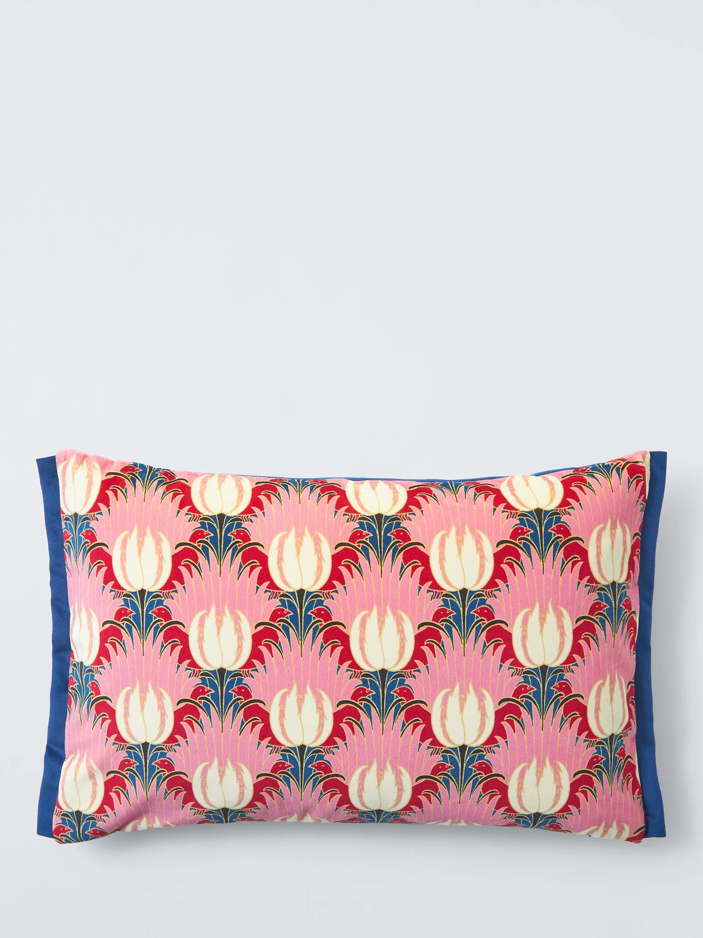 Morris & Co. Tulip and Bird velvet cushion, imported from the UK