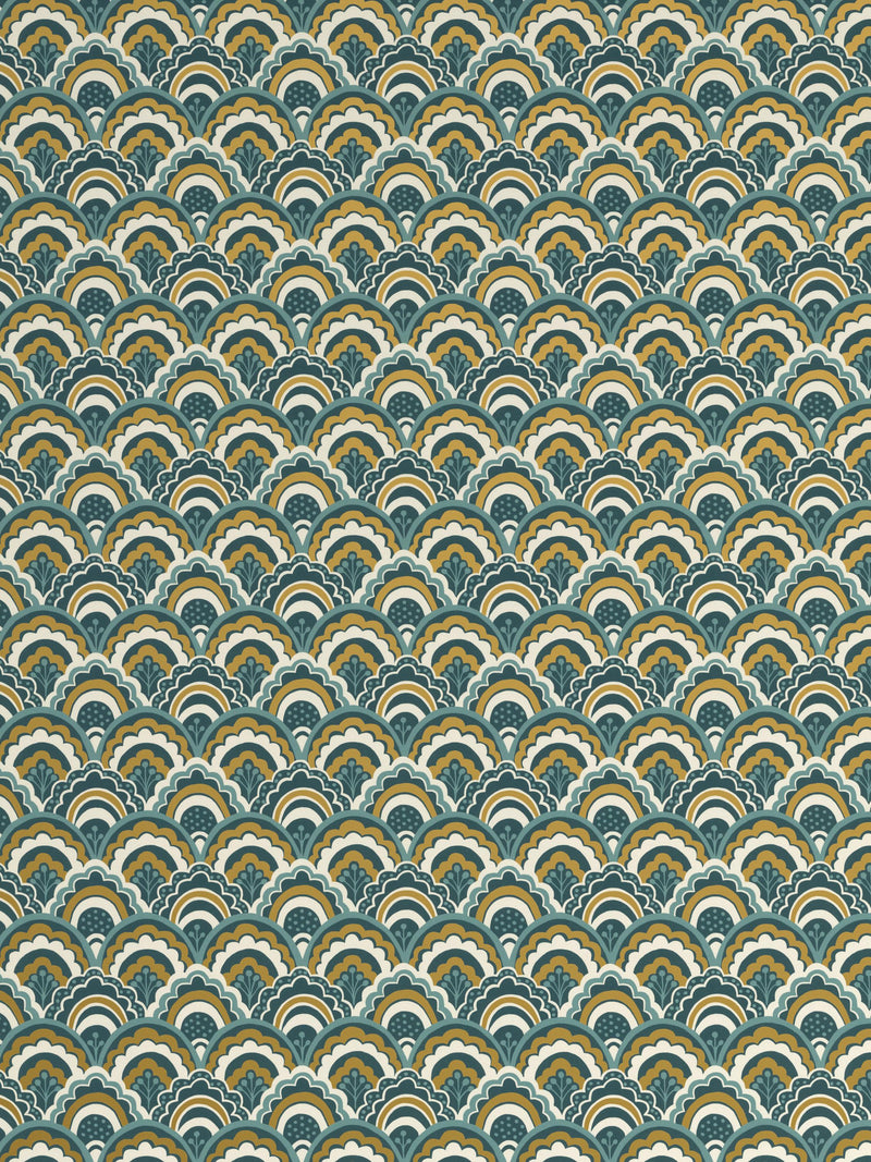 John Lewis Astra wallpaper dark peacock, UK version