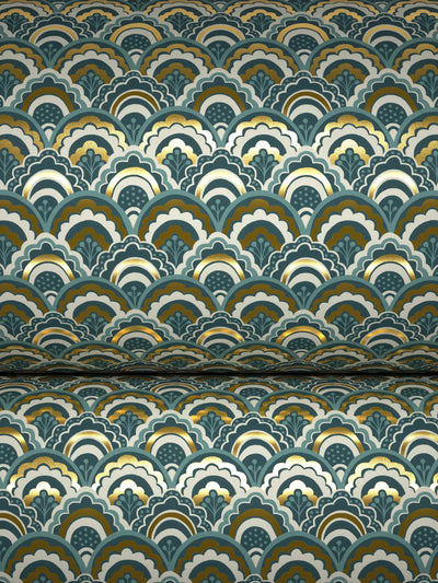 Papier peint John Lewis Astra motif paon foncé