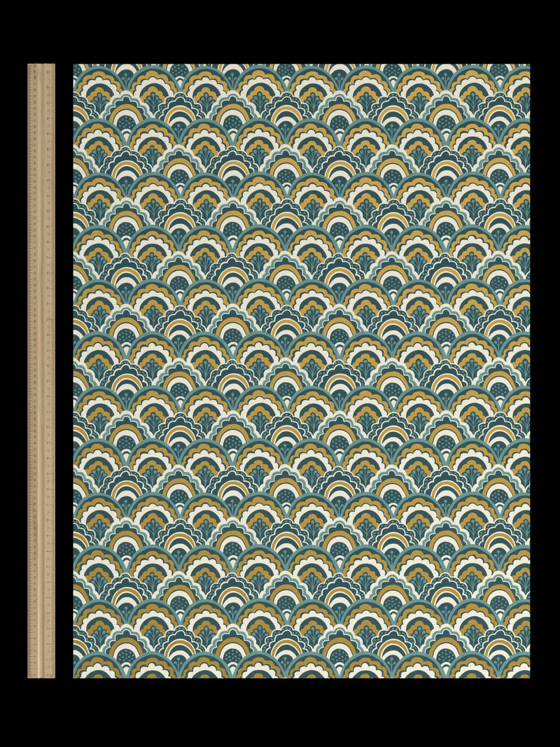 John Lewis Astra wallpaper dark peacock, UK version