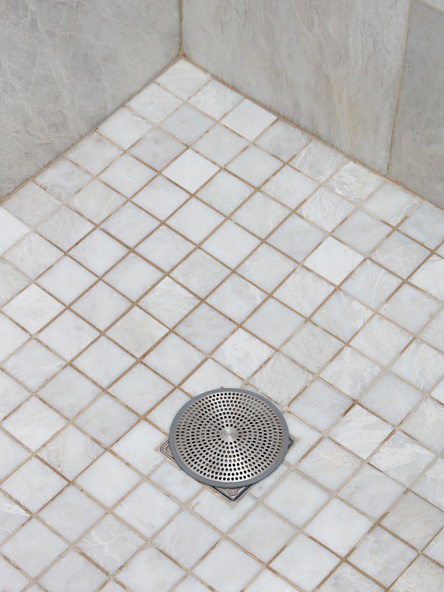 OXO rust-proof stainless steel shower stall drain protector, imported from the UK