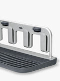 OXO bottle drying rack in grey and silver for four bottles and straws, imported from the UK