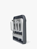 OXO bottle drying rack in grey and silver for four bottles and straws, imported from the UK