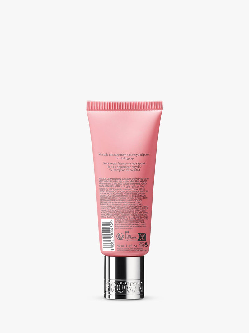Molton Brown Rhubarb & Rose hand cream 40ml, imported from the UK