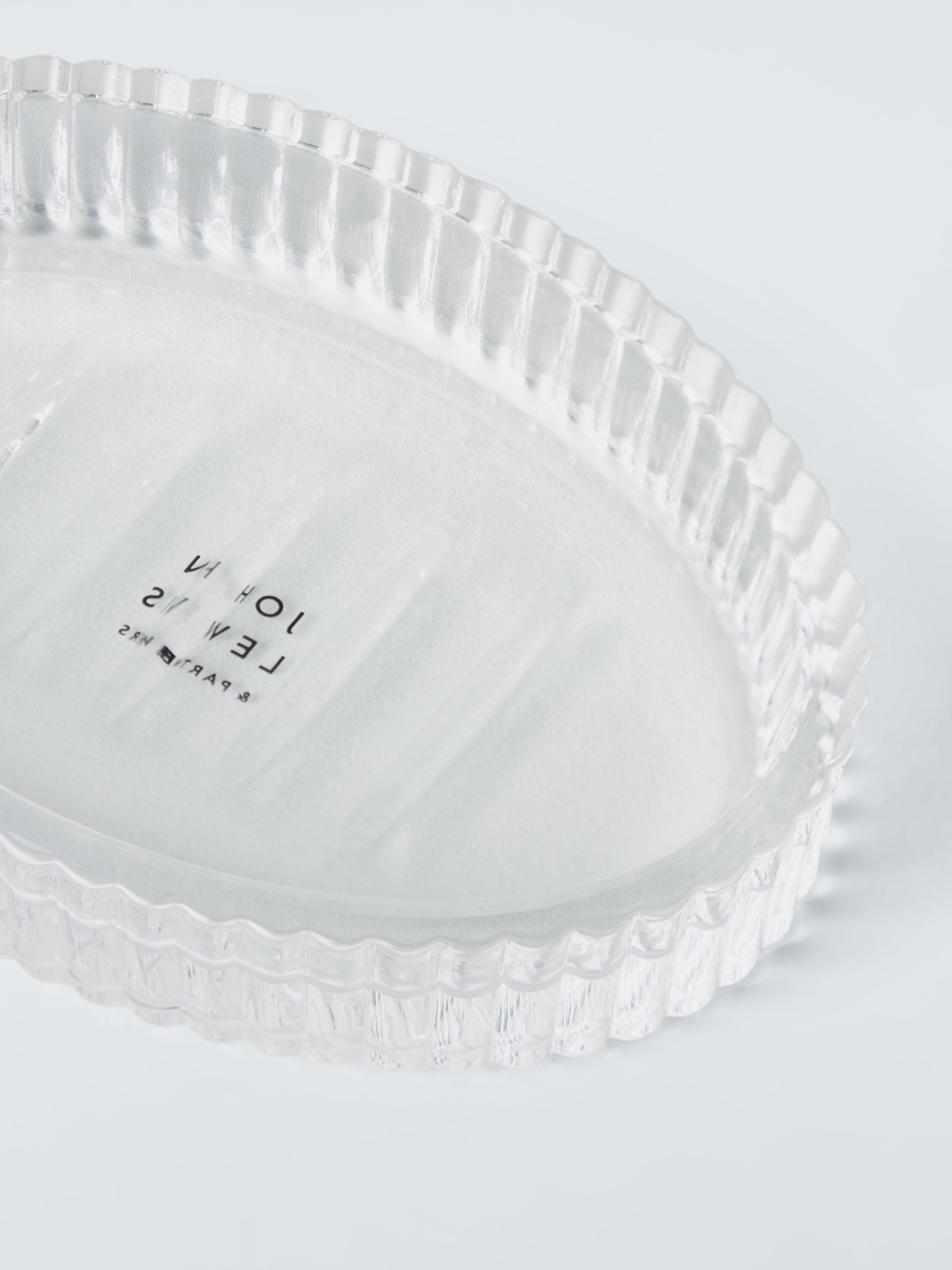 John Lewis fluted glass soap dish in clear, UK version
