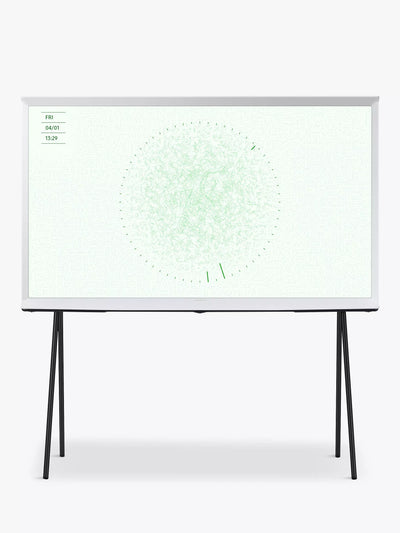 50 Inch QLED HDR 4K Ultra HD Smart TV with Ambient Mode and Voice Assistants, Cloud White