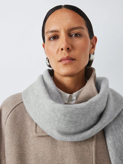 John Lewis Blanket Wool Scarf Plain Rectangular 50.5 x 198cm