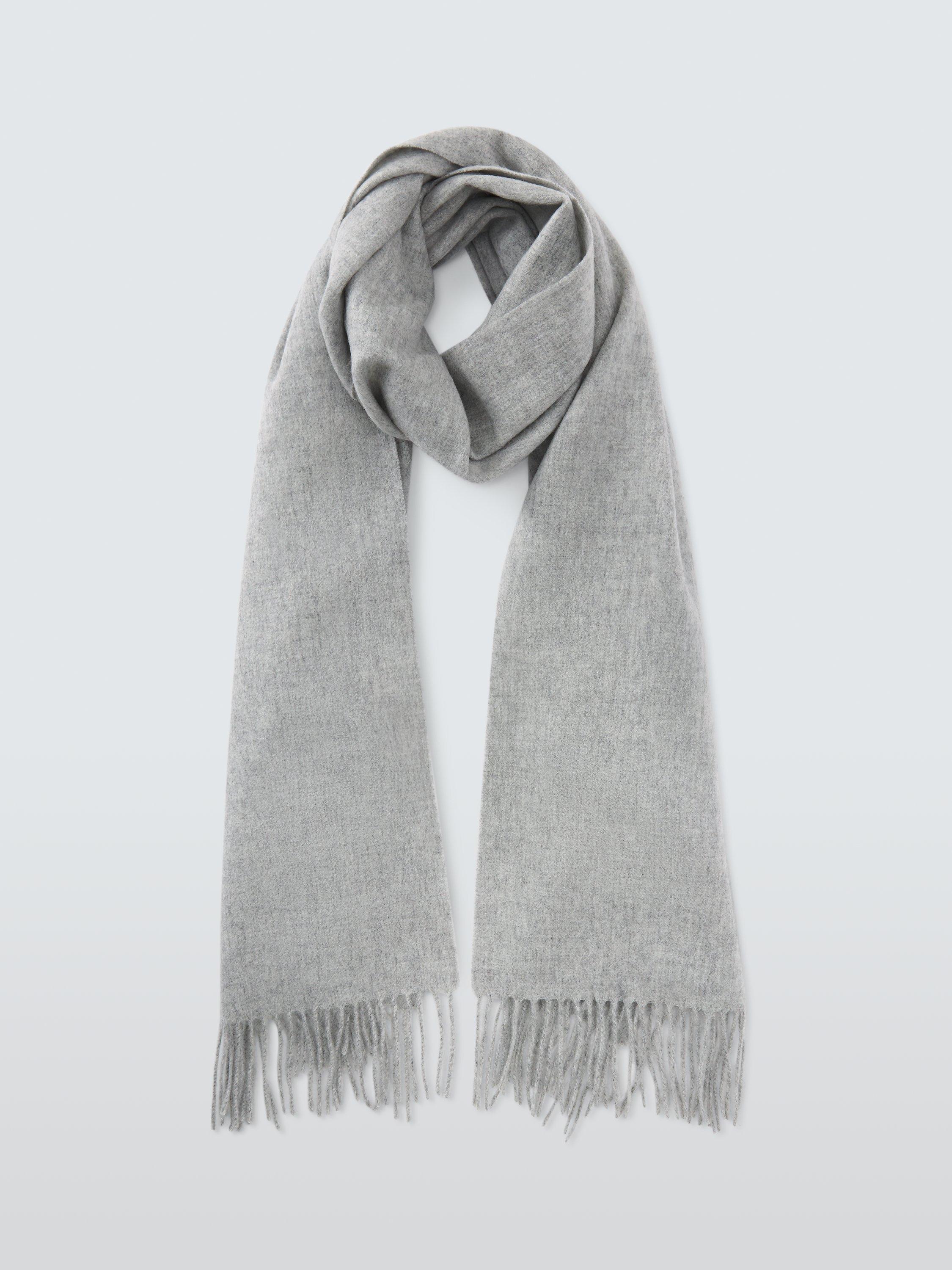 John Lewis blanket wool scarf plain rectangular 50.5 x 198cm - British product