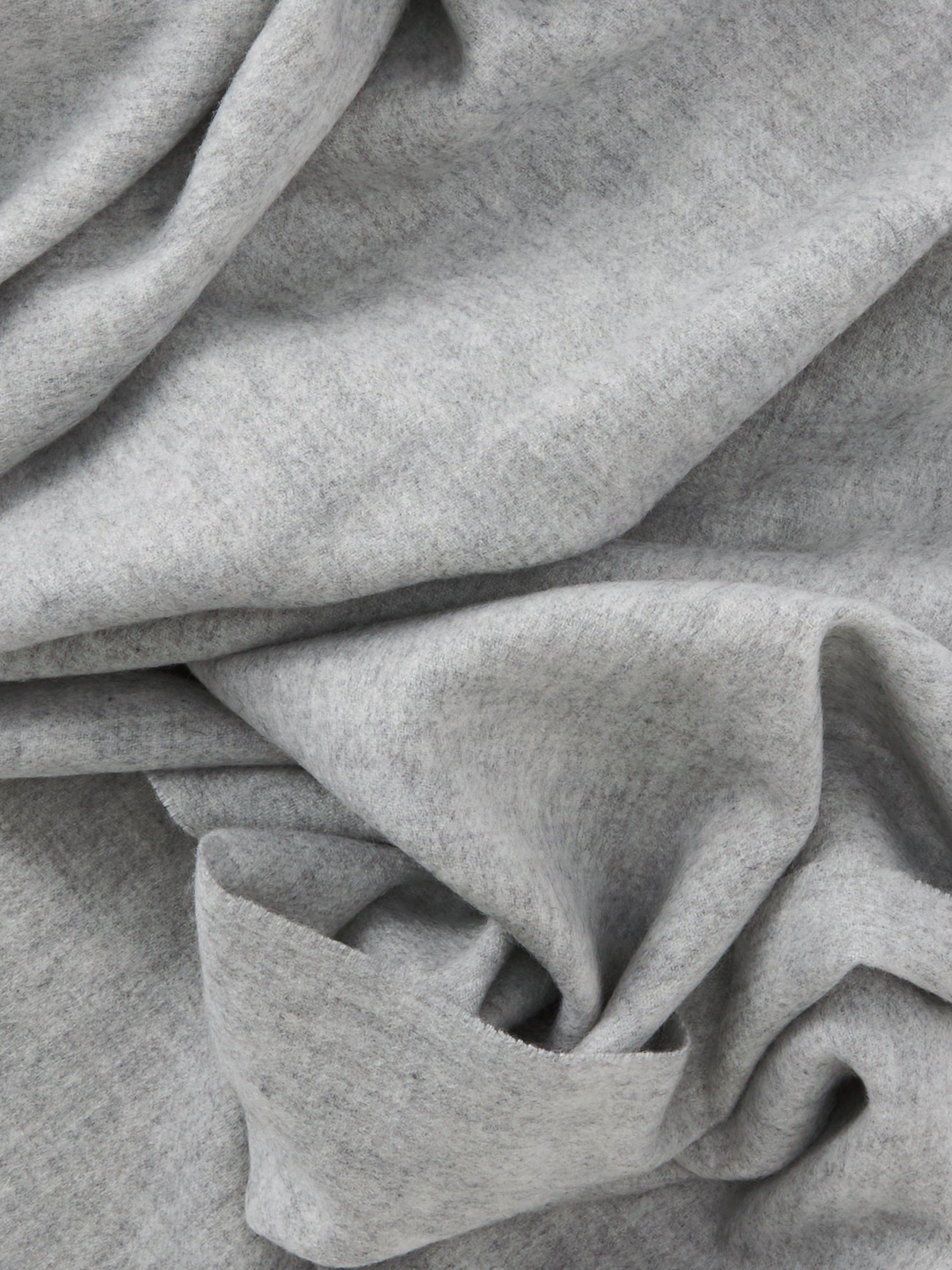 John Lewis blanket wool scarf plain rectangular 50.5 x 198cm - British product