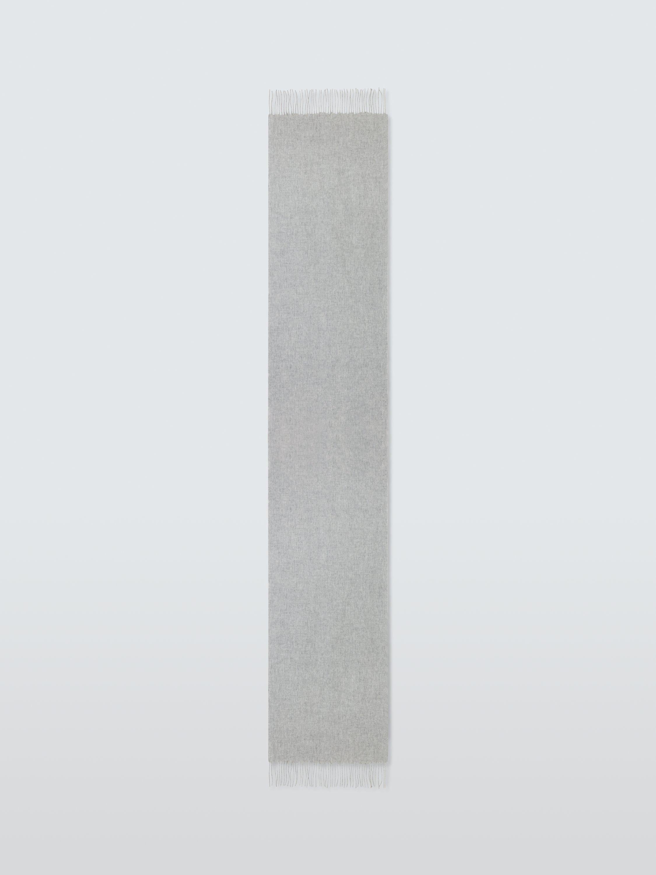 John Lewis blanket wool scarf plain rectangular 50.5 x 198cm - British product