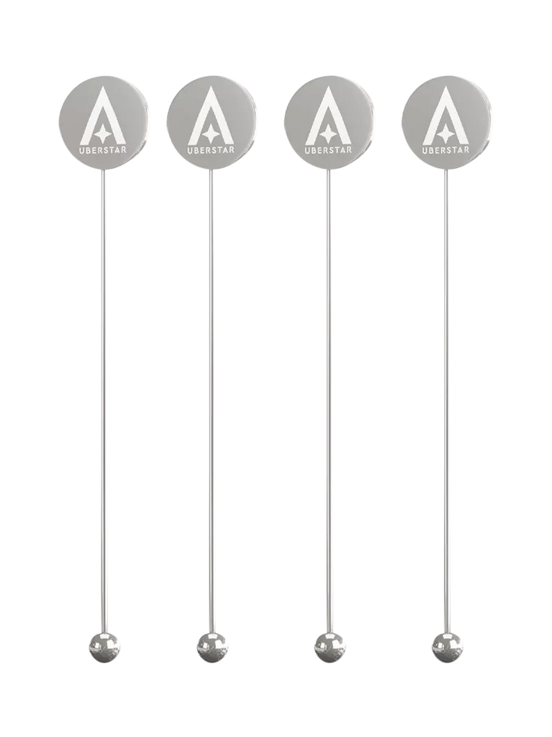 Uberstar stainless steel cocktail stirrers set of 4 (British brand)