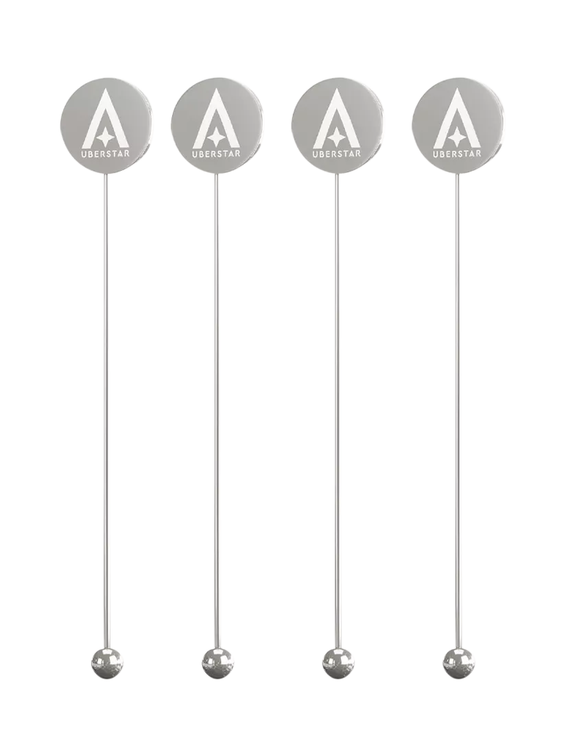 Uberstar stainless steel cocktail stirrers set of 4 (British brand)