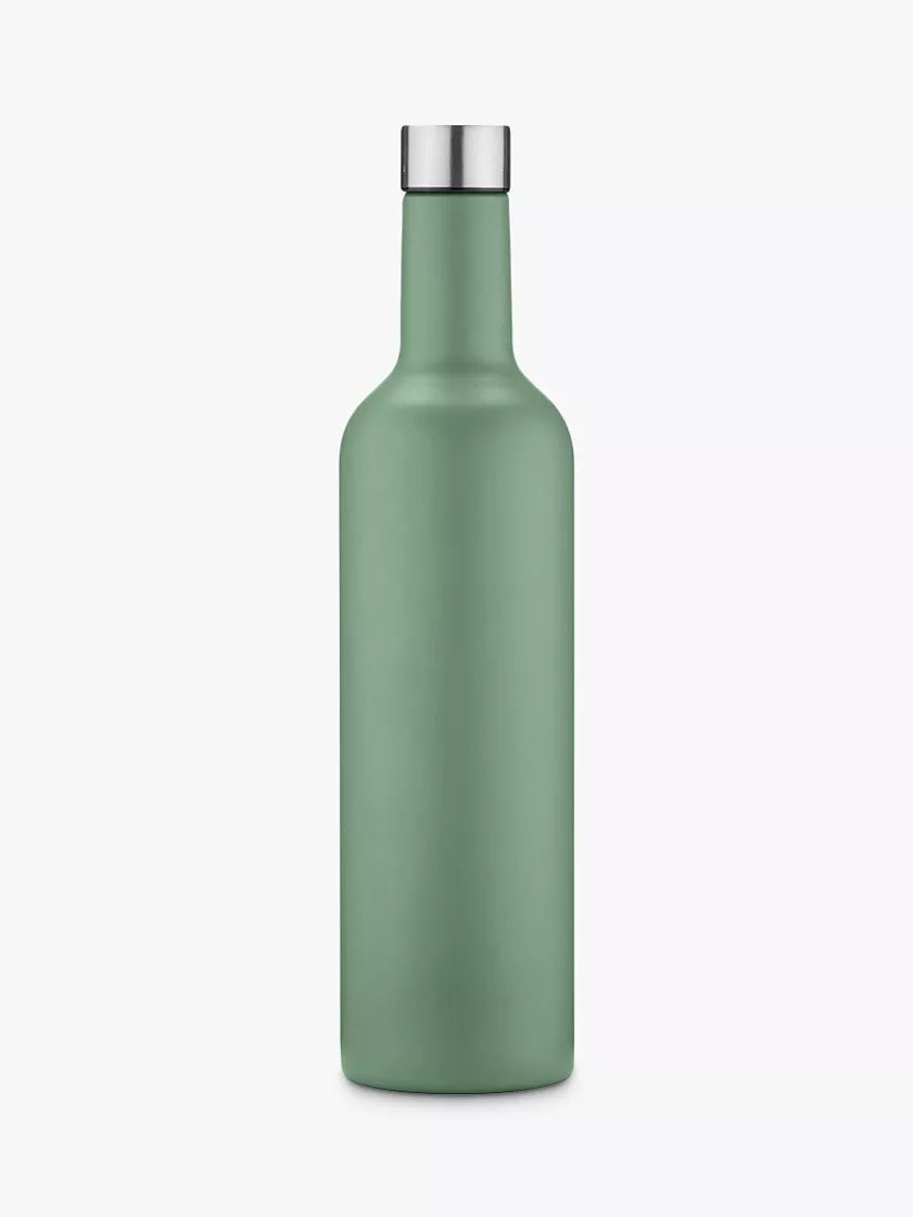 Uberstar insulated stainless steel travel wine bottle in Sage Green, 750ml (British brand)
