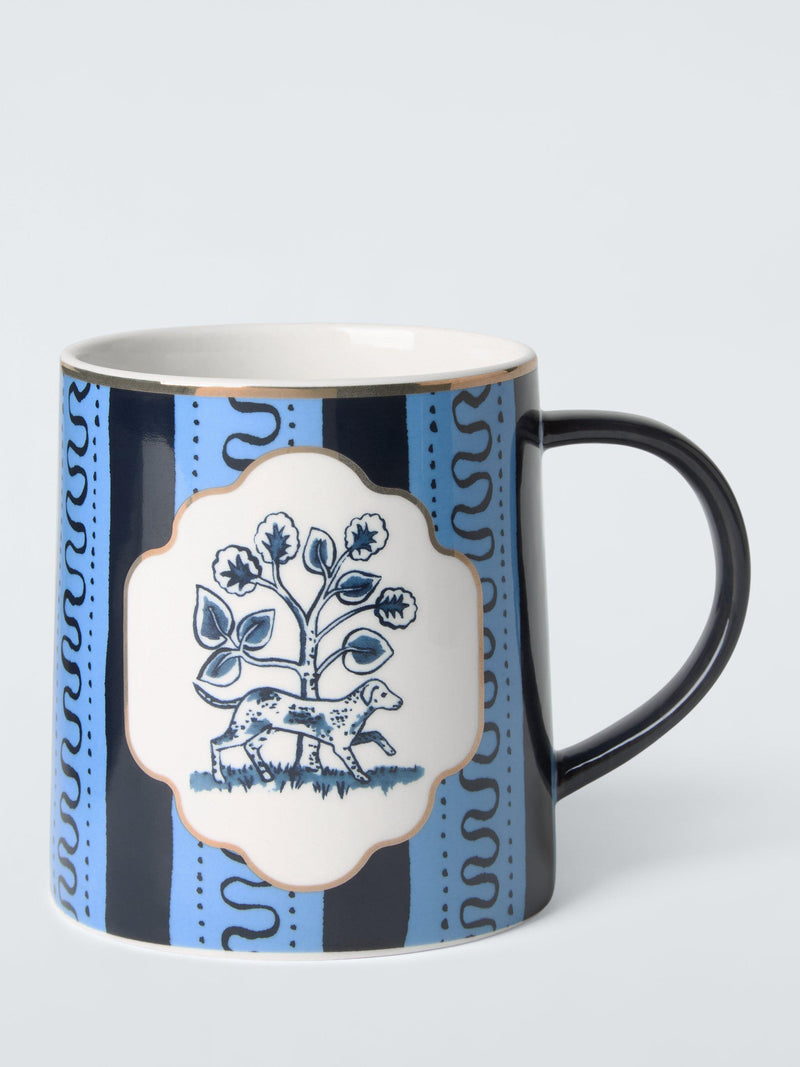 John Lewis Archive Dog Mug, 450ml, Multi