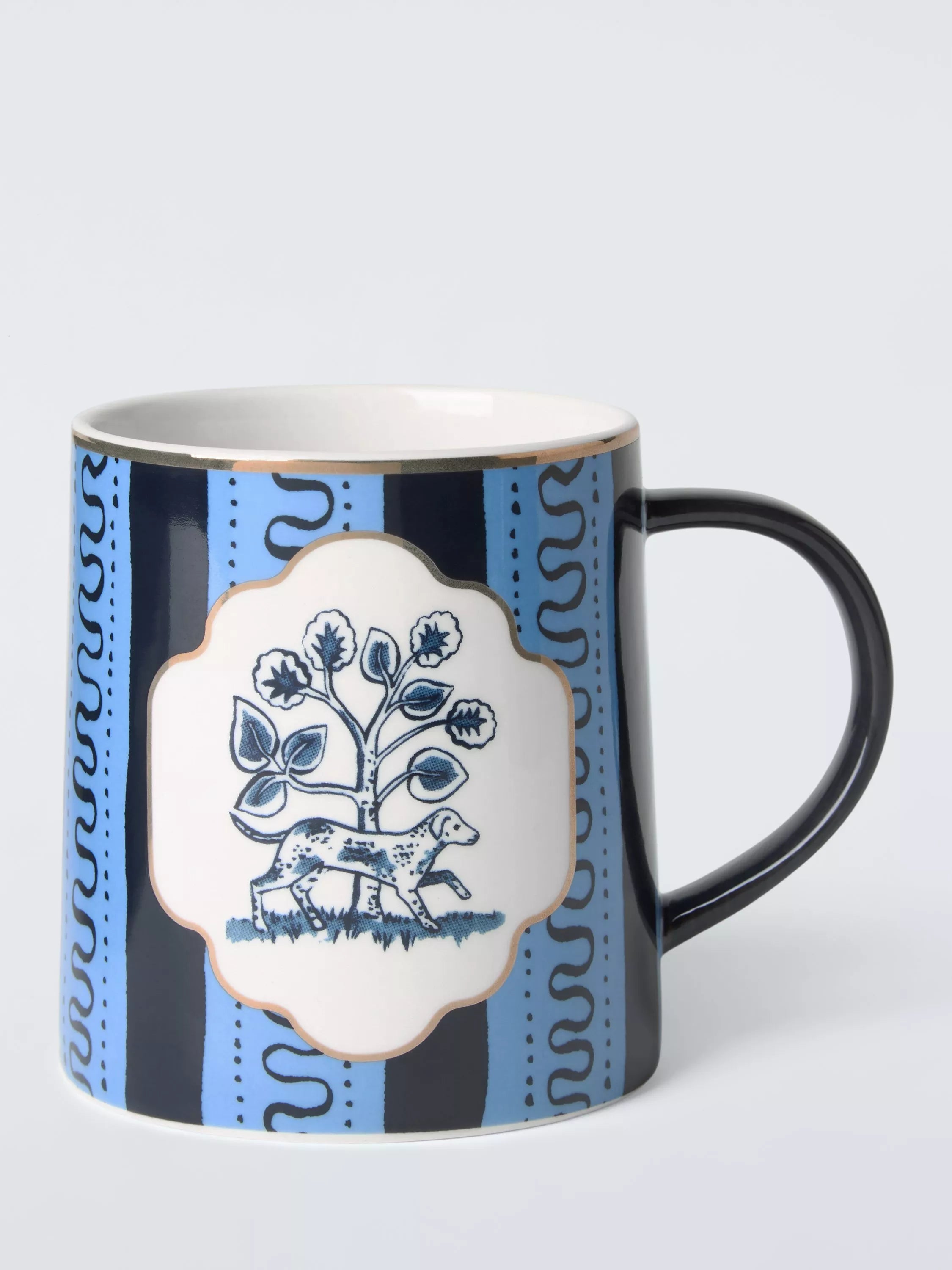 John Lewis Archive Dog Mug, 450ml, Multi