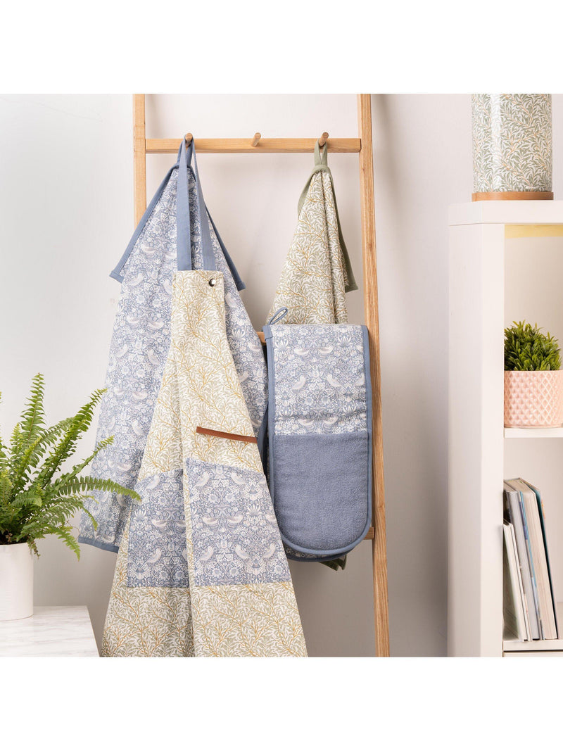 William Morris green kitchen apron (British brand)