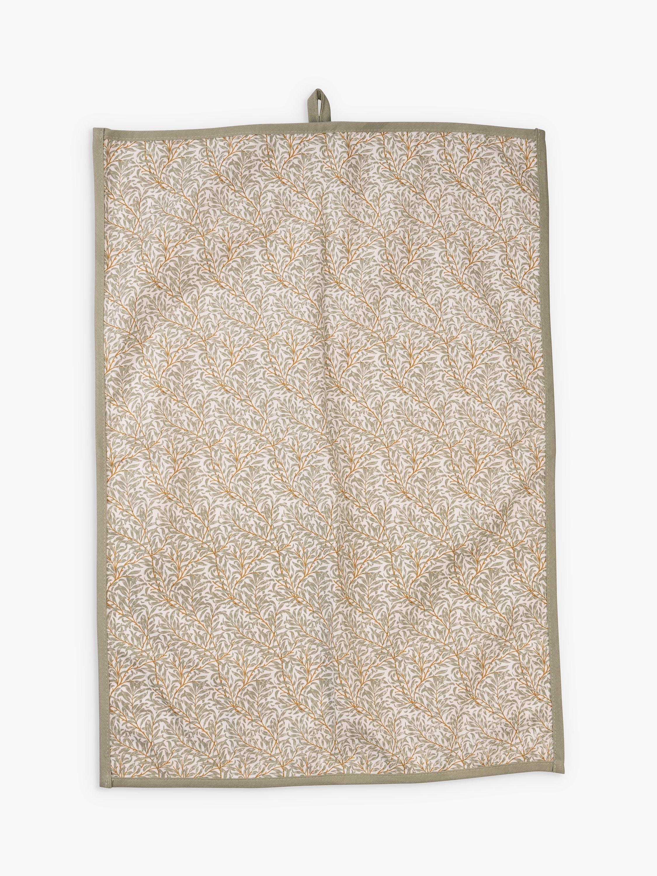 William Morris cotton tea towels with decorative prints, set of 2 (British brand)