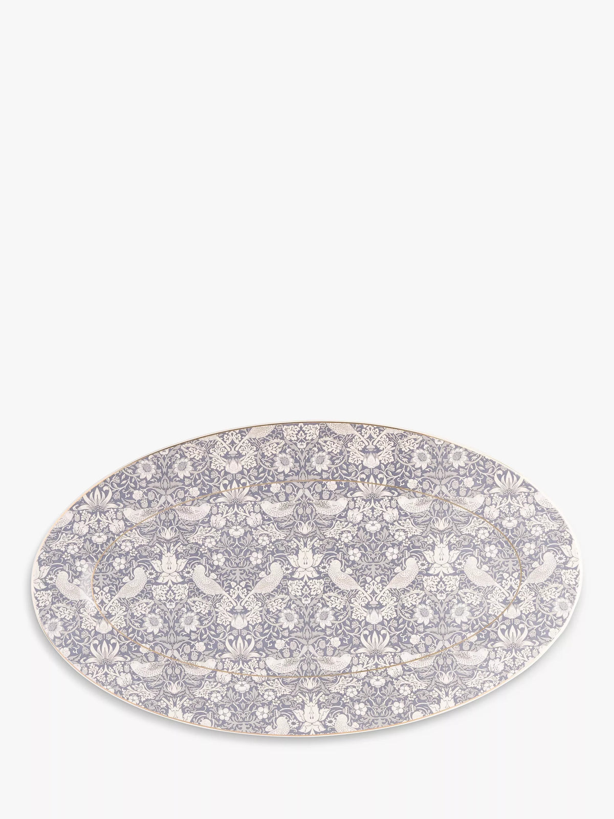 William Morris oval stoneware serving platter Blue 45.5cm (British brand)