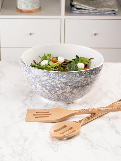 Ensemble de 2 ustensiles de cuisine William Morris en bois de hêtre