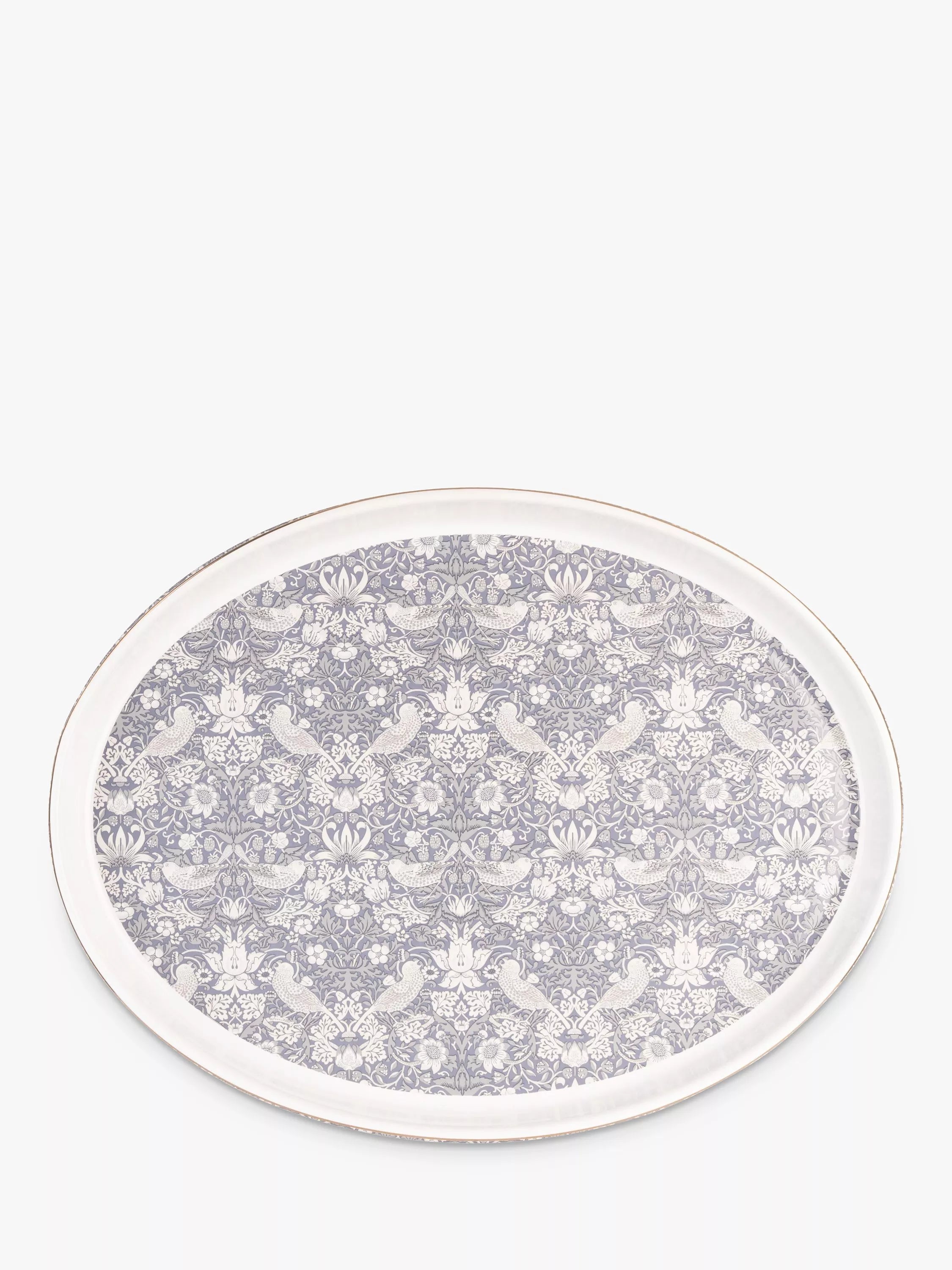 William Morris oval stoneware roaster 40cm in blue and white (British brand)