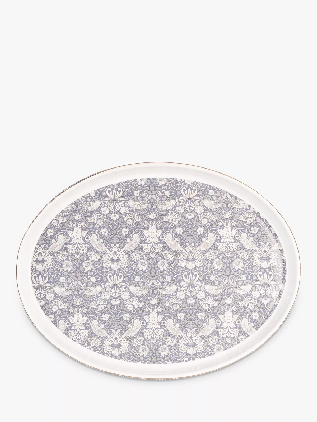 William Morris oval stoneware roaster 40cm in blue and white (British brand)