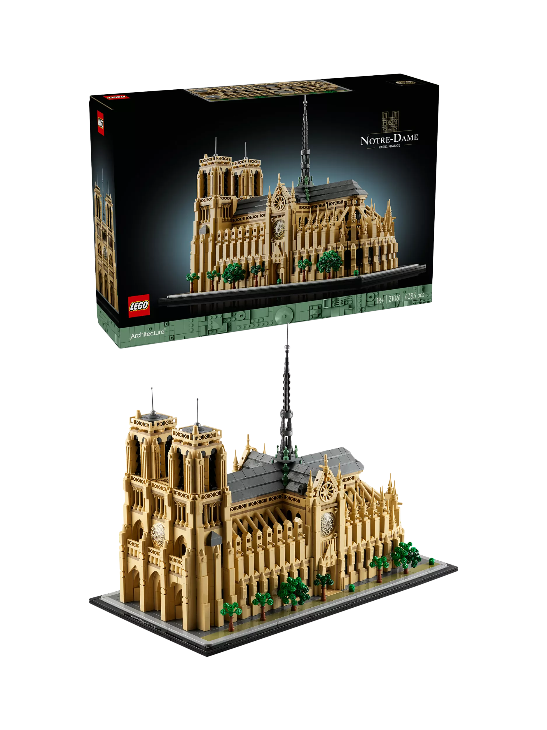 LEGO Notre-Dame de Paris architectural building set for adults, UK version