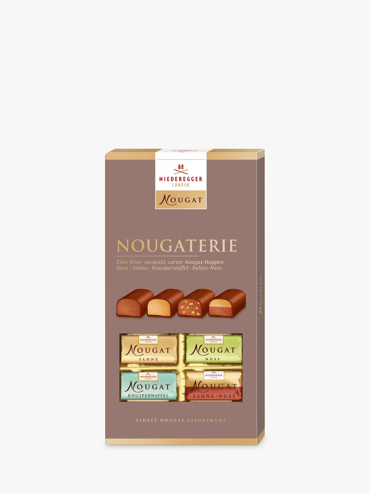 Assorted Nougat Chocolate Gift Box with Four Flavours, 200g