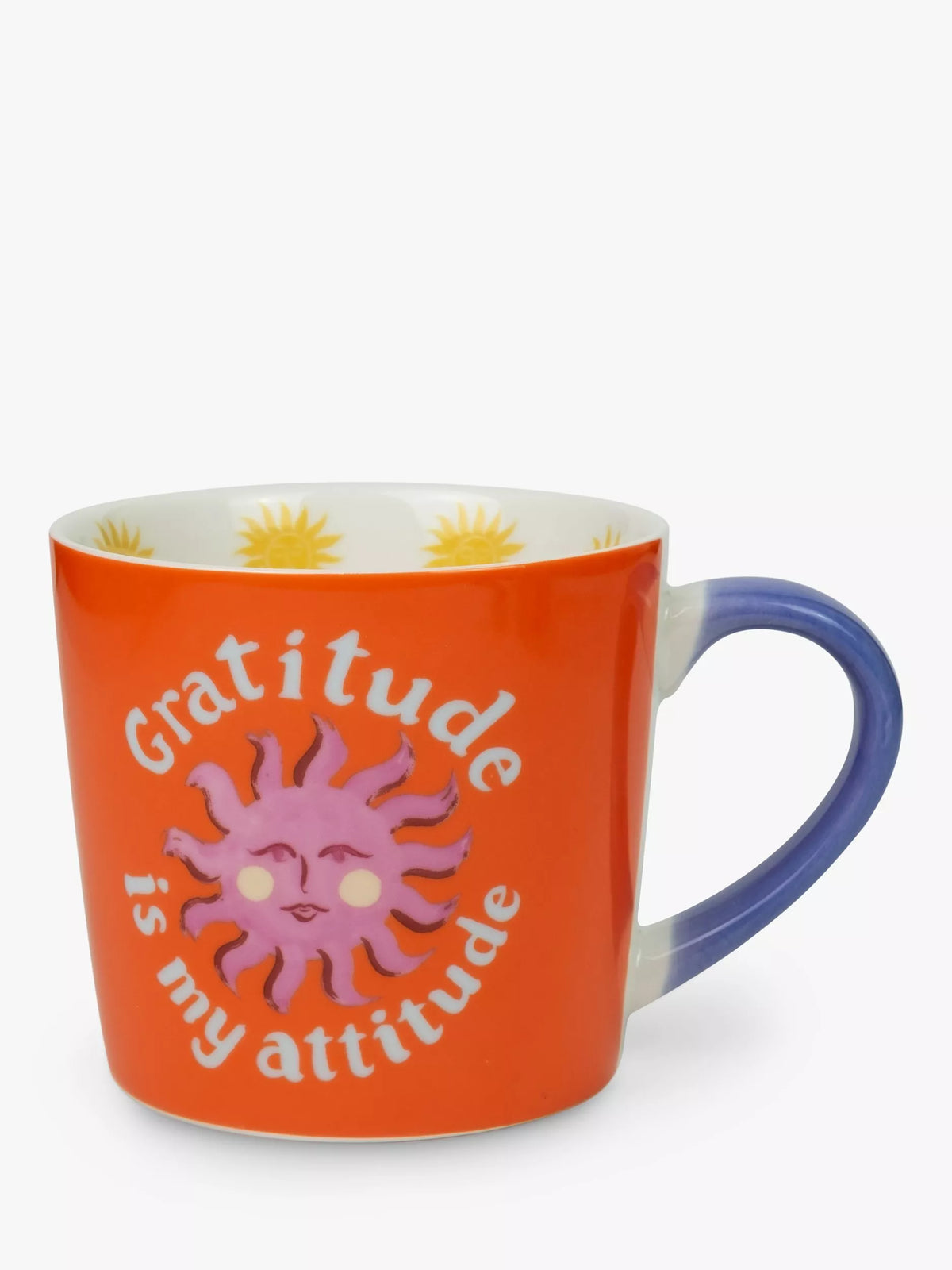 Eleanor Bowmer new bone china mug with Gratitude Is My Attitude design, 300ml - British product