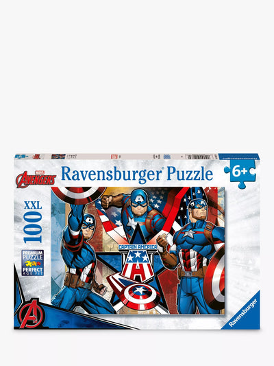 Captain America XXL Jigsaw Puzzle with 100 Pieces, 49x36cm Completed Size