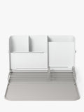 Umbra folding dish rack with cutlery sections and caddy base, white (British brand)