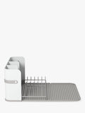Umbra folding dish rack with cutlery sections and caddy base, white (British brand)
