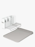 Umbra folding dish rack with cutlery sections and caddy base, white (British brand)