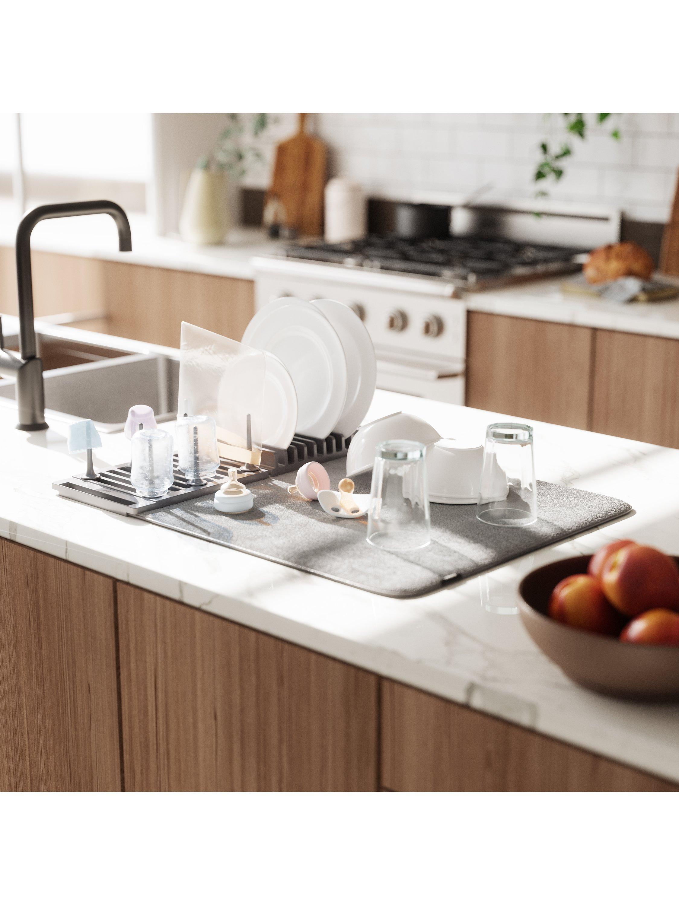 Umbra UDry peg drying rack with mat in charcoal (British brand)