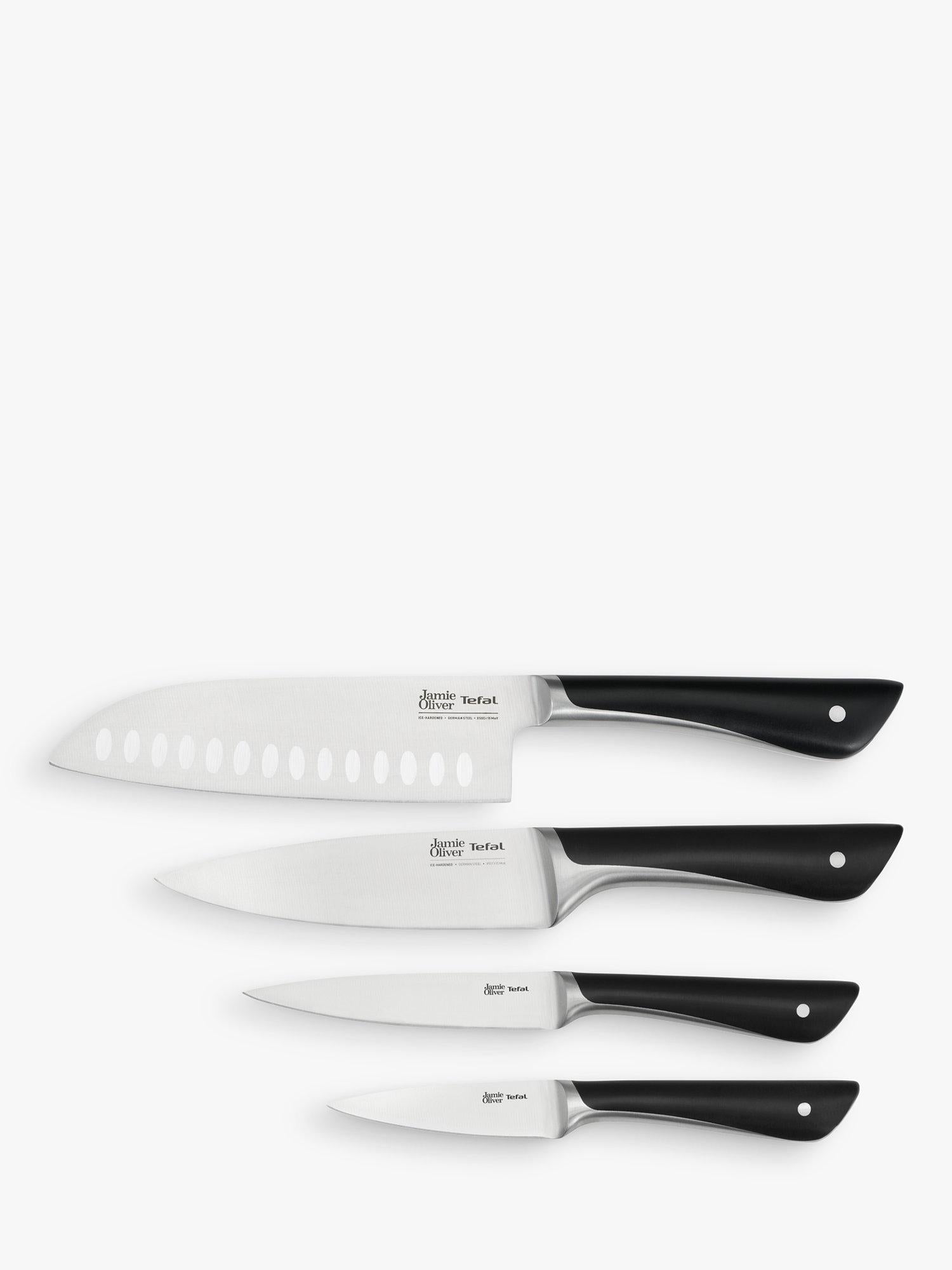 Jamie Oliver Tefal stainless steel kitchen knife set 4 piece, UK version