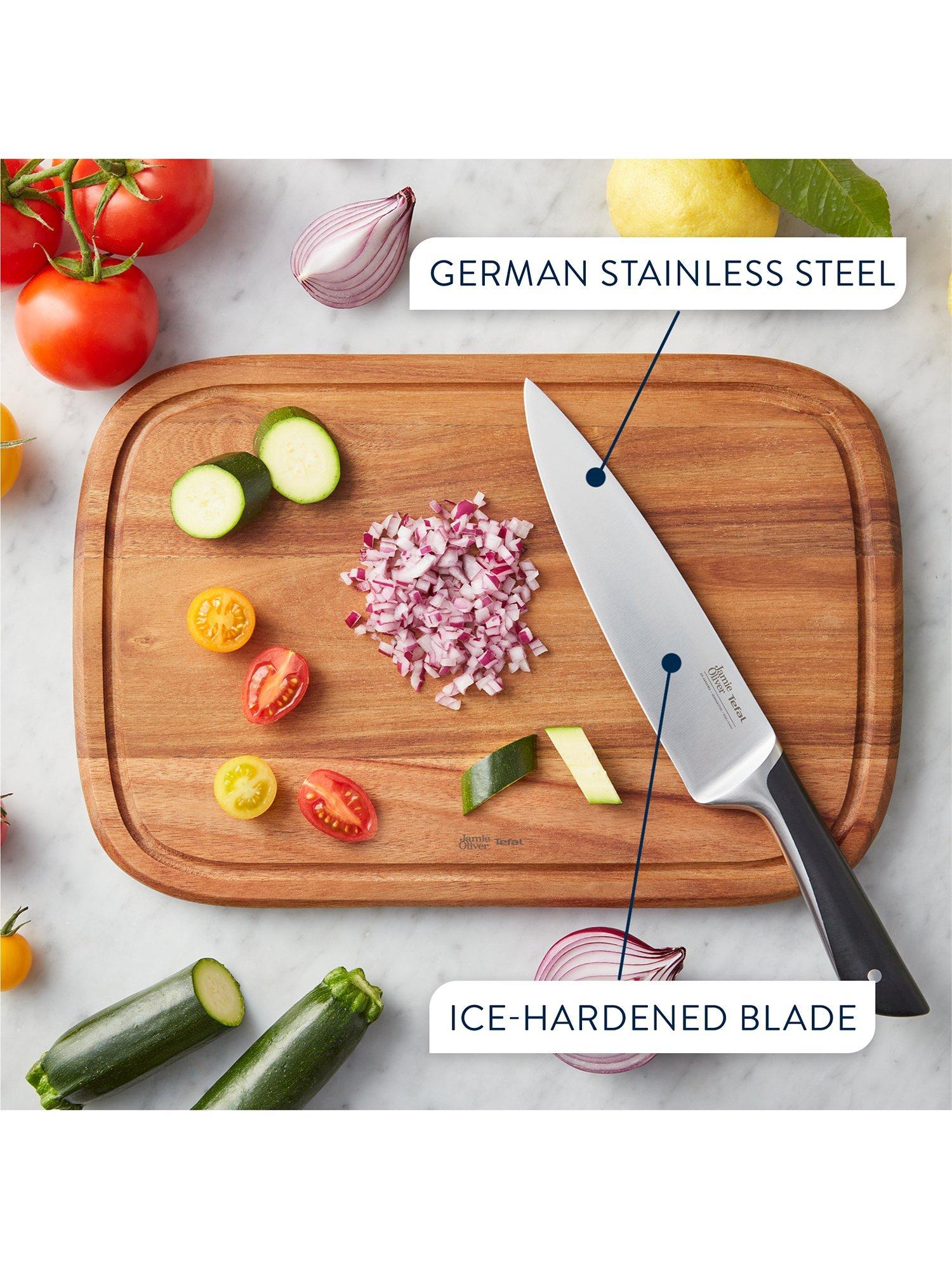 Jamie Oliver Tefal stainless steel kitchen knife set 4 piece, UK version