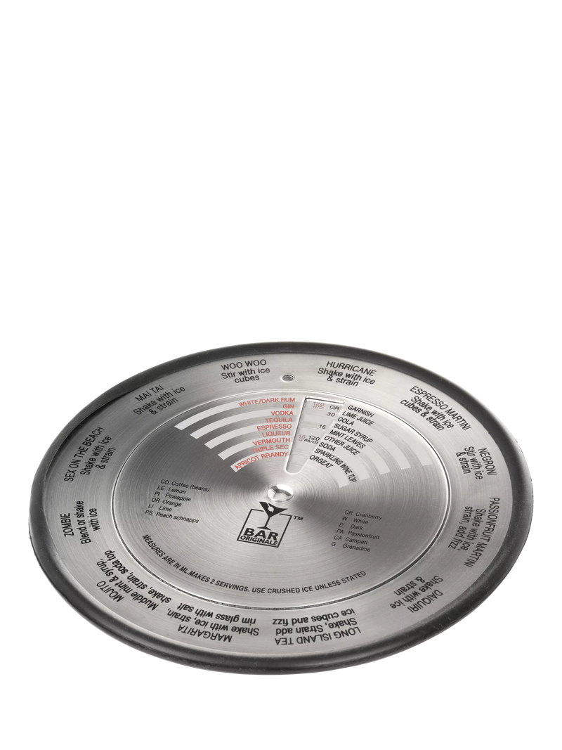 Bar Bespoke cocktail compass with recipes - British product
