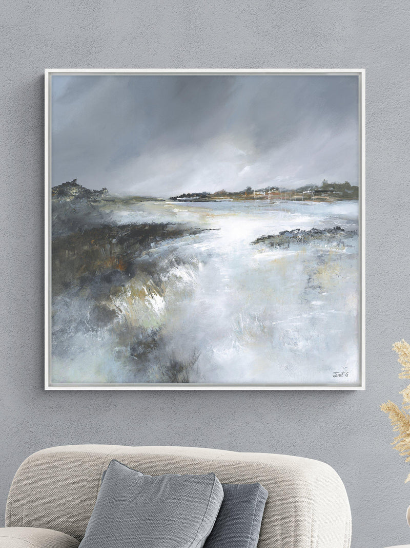 John Lewis Janet Gammans 'Reflecting Sky' framed canvas print, Multi, 84 x 84cm, UK version